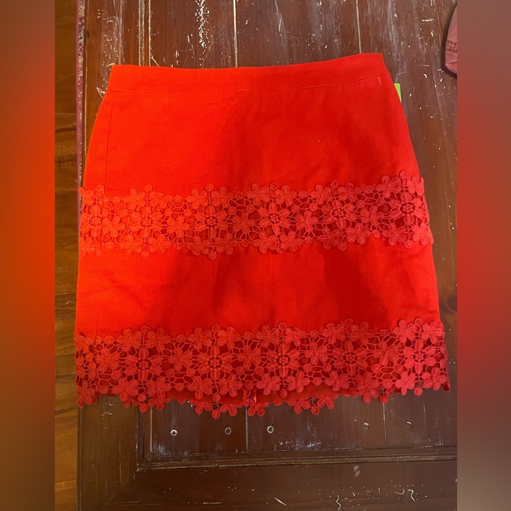 J. Crew red-orange skirt